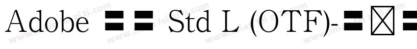 Adobe 宋体 Std L (OTF)字体转换